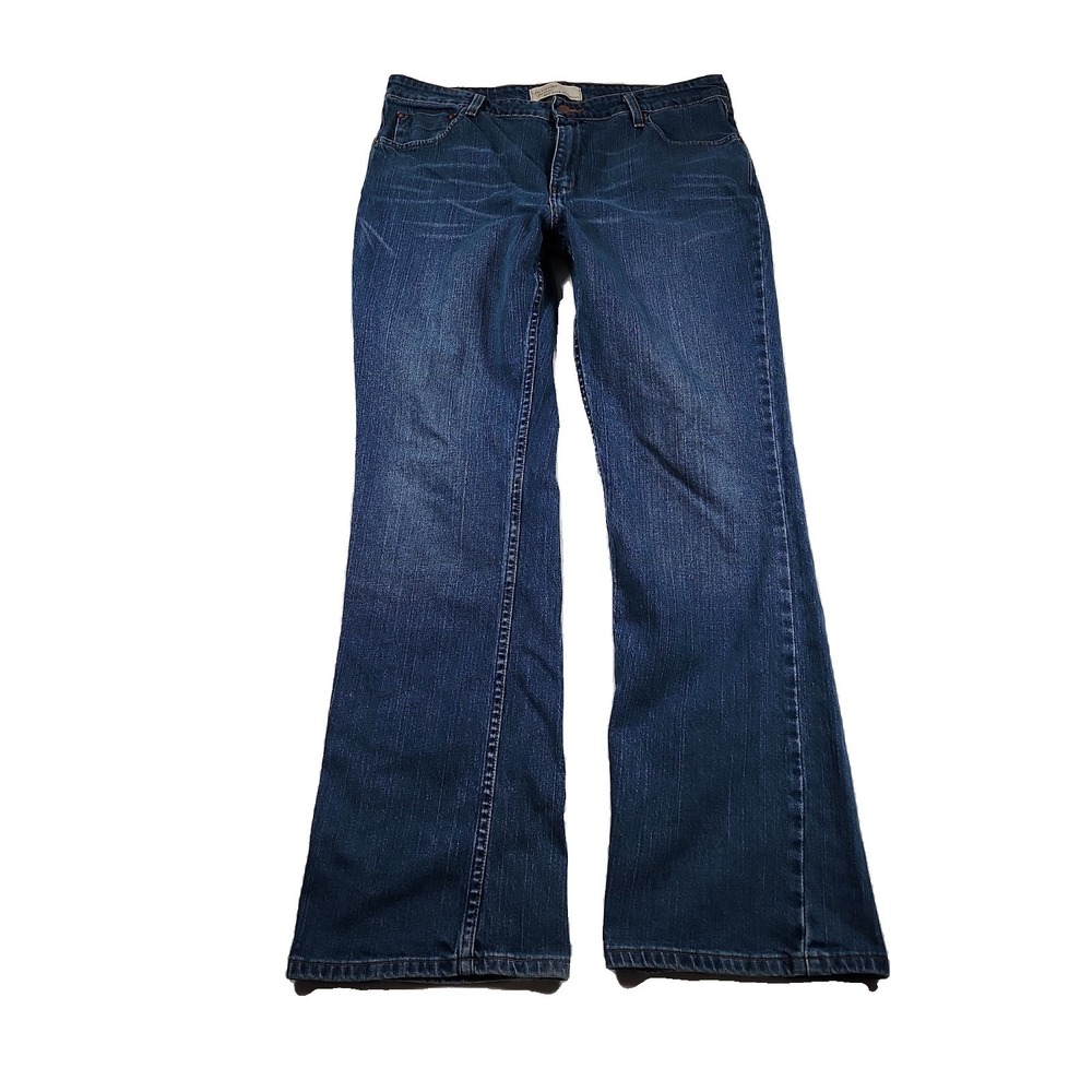 Y2K Levis Signature Jeans Womens 16 L W36 Mid Rise Bootcut Flare Baggy Indie